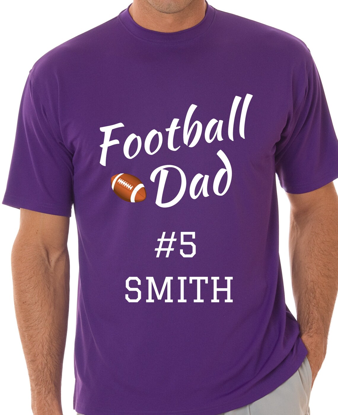 Custom Football Dad Shirt Fathers Day Gift Personalized Dad Etsy