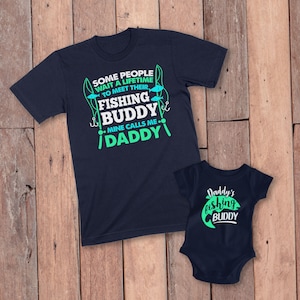 Dad and Baby Matching Shirts Fishing -  Canada