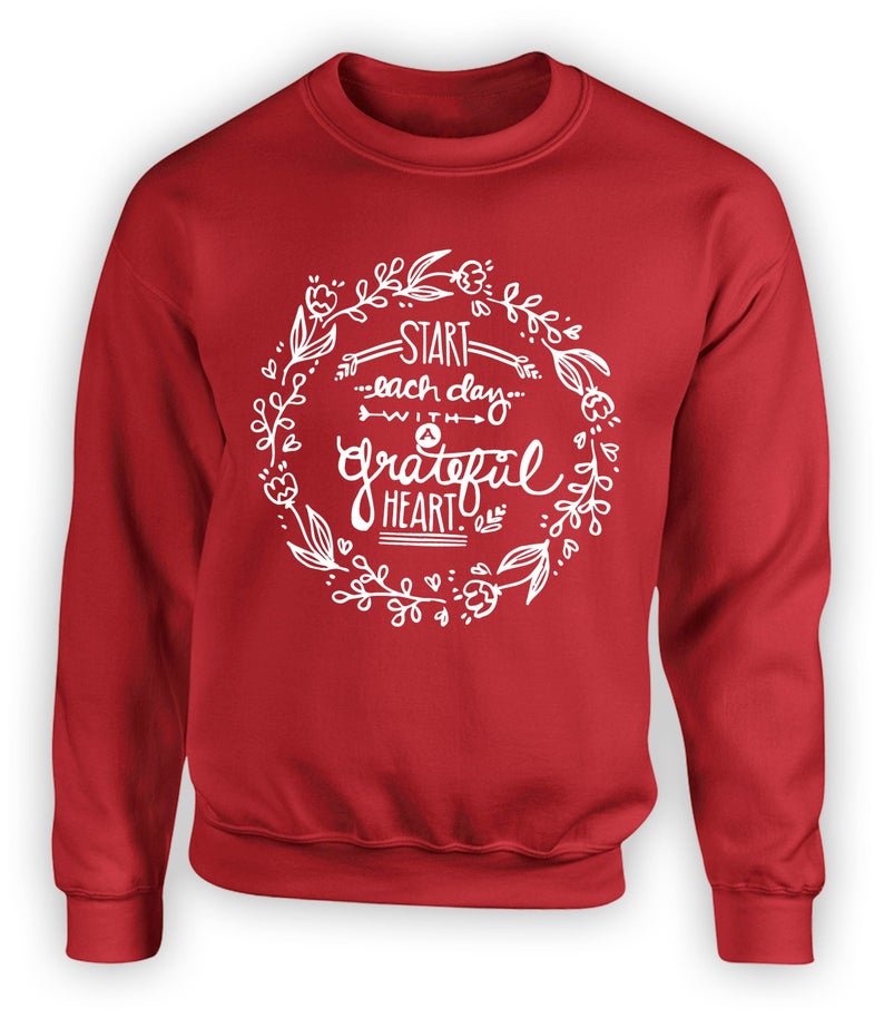 Grateful Heart Christmas Sweater, Christian Hoodie, Christmas Shirt, Xmas Gifts for Women and Men TSC026 image 2