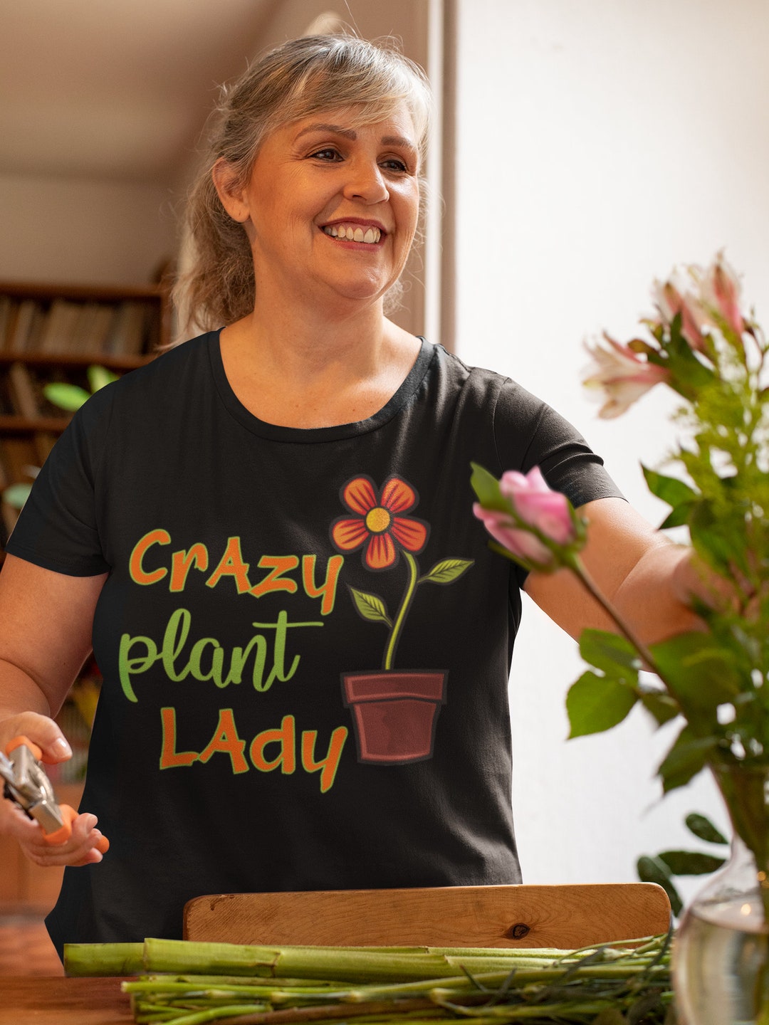 Crazy Plant Lady Shirt, Pflanzen TShirt, Gärtner Geschenke