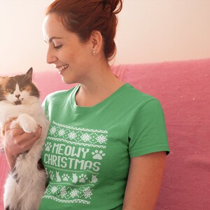 Kerstmis Kat Shirt, Kerstmis T-shirts, Katten shirts, Kerst geschenken voor mannen en vrouwen, Pet Lovers TSC308
