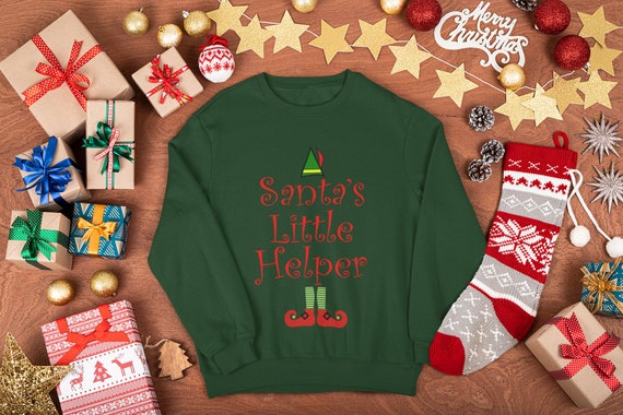 Santa's little helper jumper discount