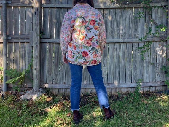 Floral multi-pattern button down - image 3