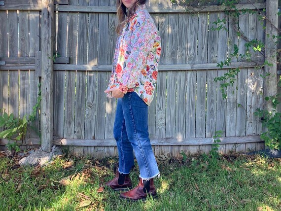 Floral multi-pattern button down - image 4