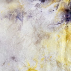 IRIS Silk Scarf Hand Dyed with Natural Logwood & Marigold Extract, Silk Bandana image 7