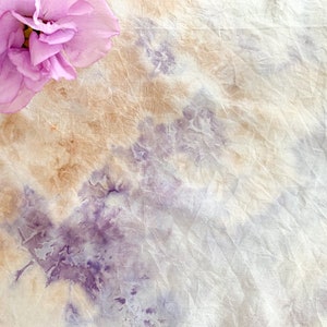 PETALS Silk Scarf Hand Dyed with Roses & Natural Dye Extracts, Unisex Silk Bandana image 9