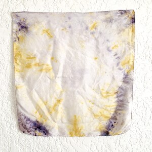 IRIS Silk Scarf Hand Dyed with Natural Logwood & Marigold Extract, Silk Bandana Iris #2