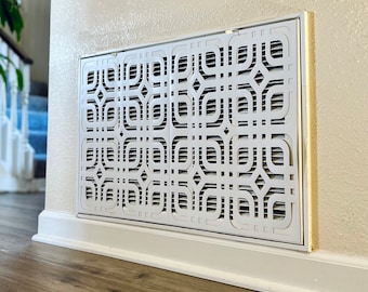 Custom Magnetic Air Vent Cover | Contemporary Trellis Grid Design | Return Air Cover | Air Intake Cover | Magnetic Vent Cover Decorative
