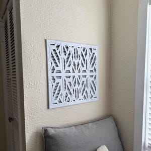 Custom Magnetic Return Air Vent Cover | Geometric Lattice