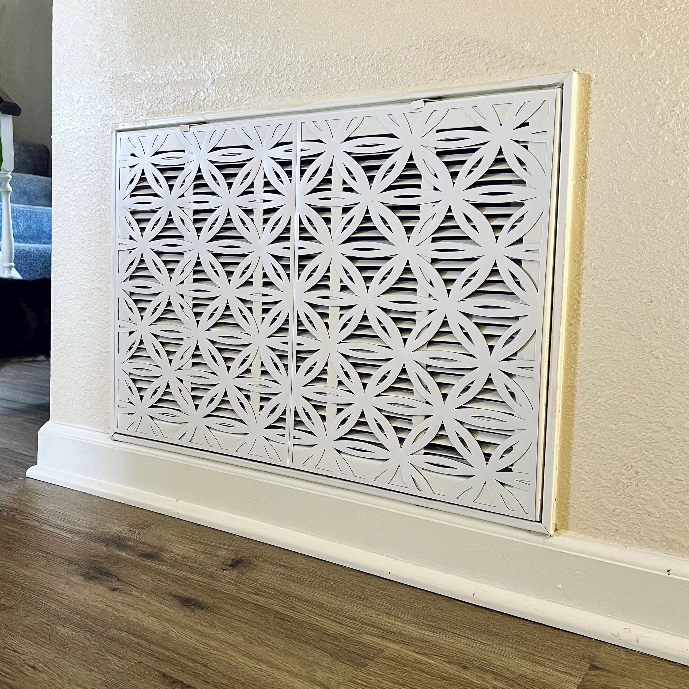 Custom Magnetic Air Vent Cover | Blooming Star Pattern Design | Return Air Vent Cover | Air Intake Cover | Magnetic Vent Cover Decorative
