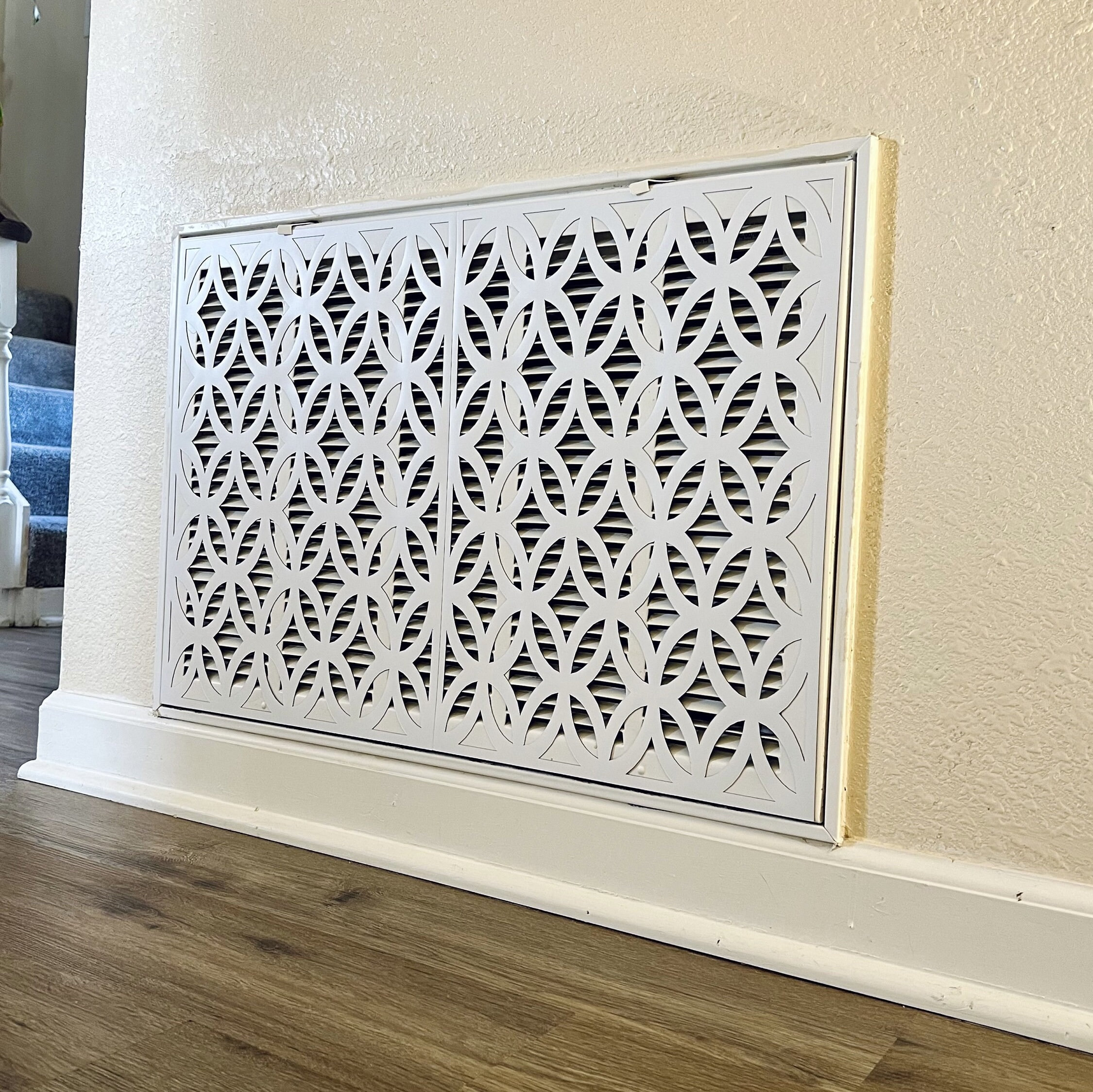 Custom Magnetic Air Vent Cover | Modern Interlocking Circles Design | Return Air Cover | Air Intake Cover | Magnetic Vent Cover Decorative