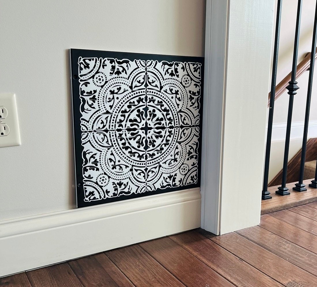 Designer Vent Cover MODERN Pattern, the Cleanvent, Modern, Retro Designed,  Magnetic, Replacement Designer HVAC Vent Cover 