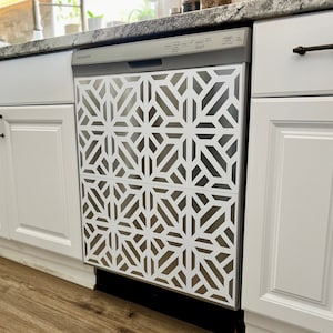 SomerTile Retro Hex Porcelain Mosaic Tile - Matte White With Heavy Black Flower, 10.25" X 11.75" Sheets For Floor & Wall