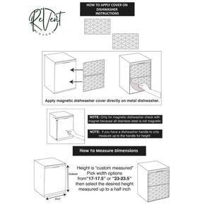 Custom Magnetic Dishwasher Cover | Geometric Lattice image 4