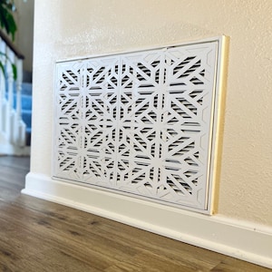 Custom Magnetic Air Vent Cover | Modern Geometric Lattice Design | Return Air Vent Cover | Air Intake Cover | Magnetic Vent Cover Decorative