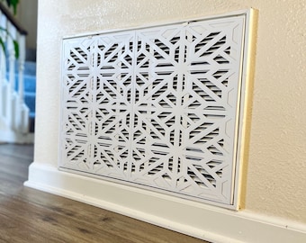 Custom Magnetic Air Vent Cover | Modern Geometric Lattice Design | Return Air Vent Cover | Air Intake Cover | Magnetic Vent Cover Decorative