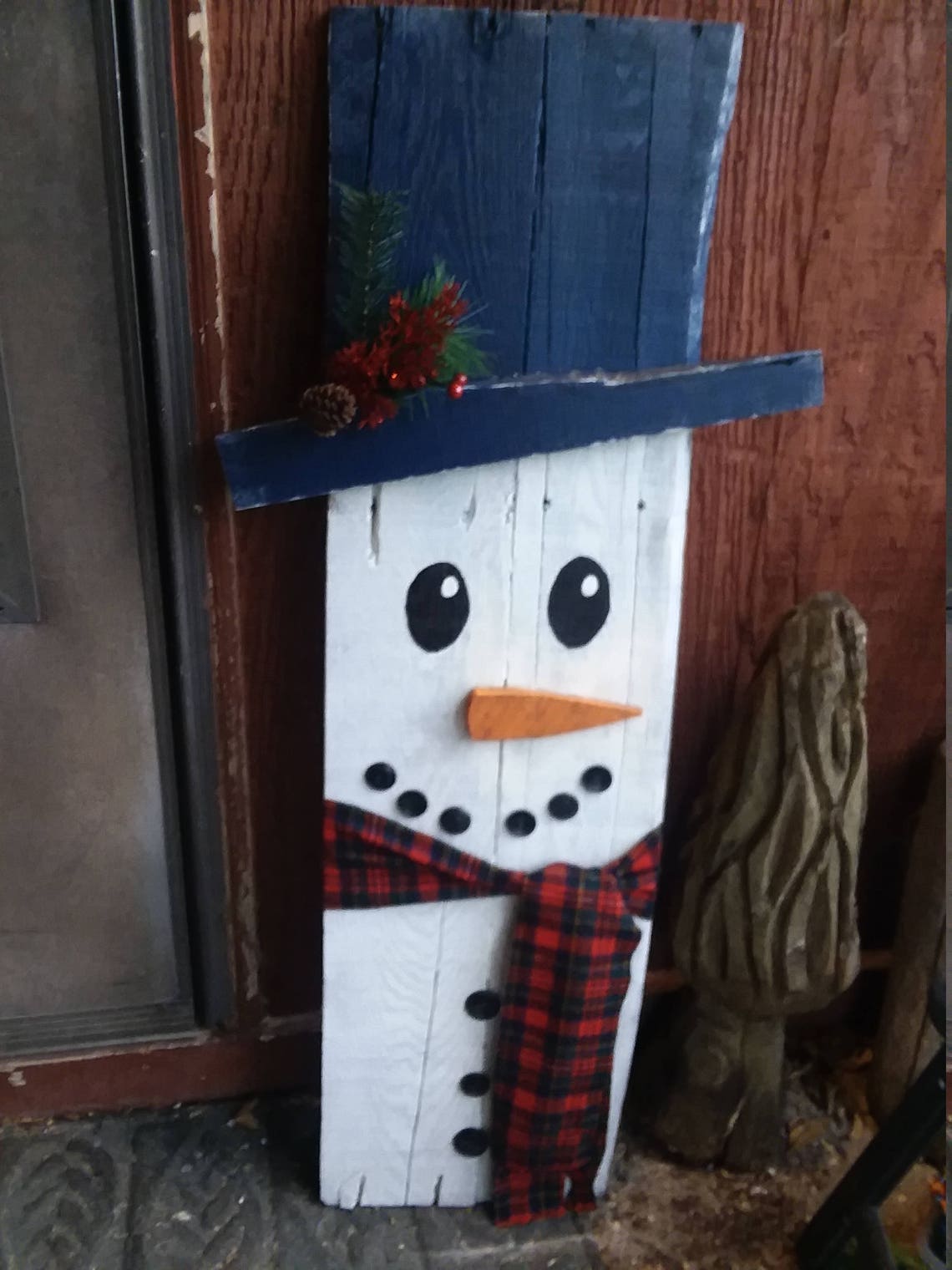 Snowman Pallet Sign Decoration - Etsy