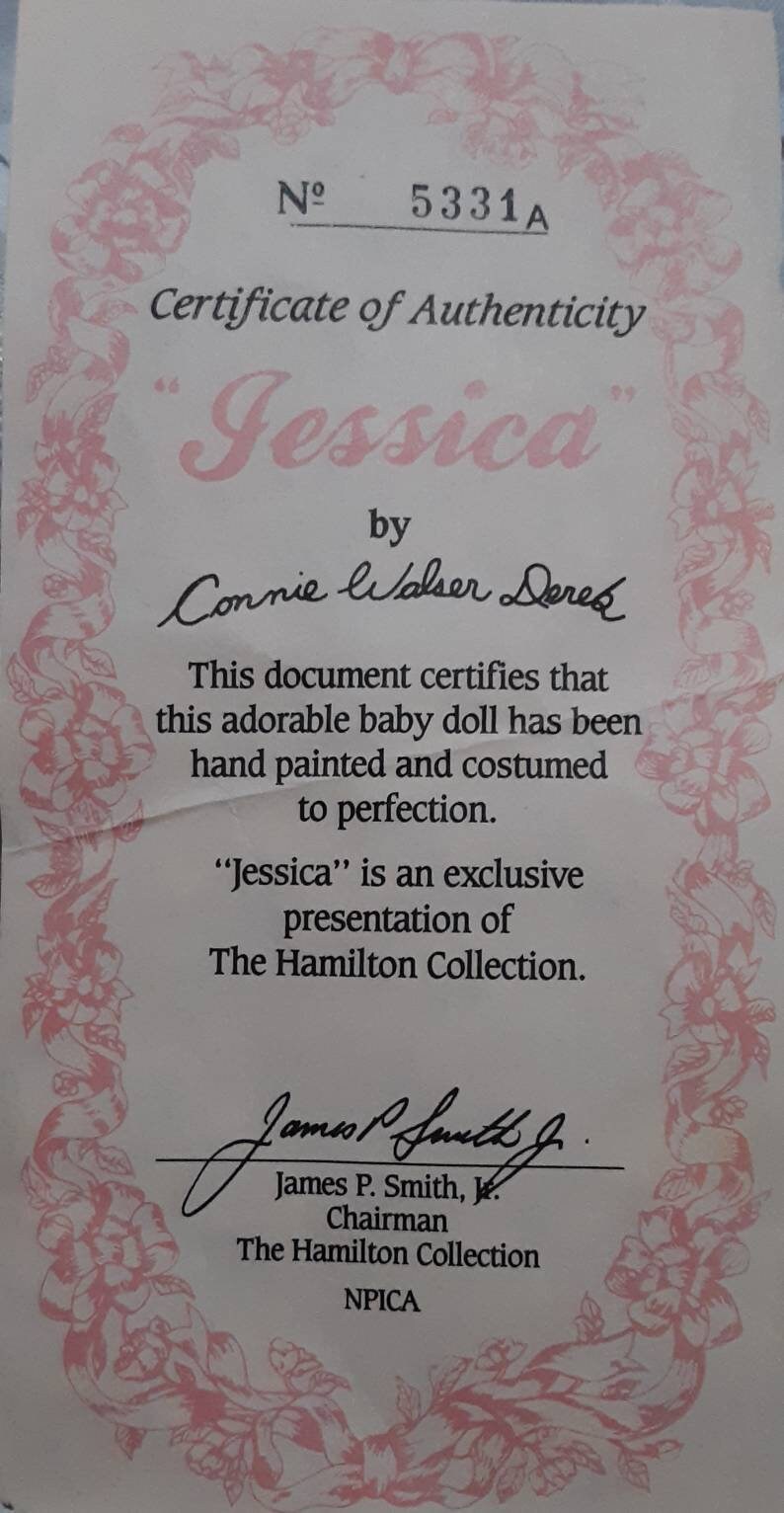 Heritage Doll jessica Limited Edition Collectible by Connie Walser