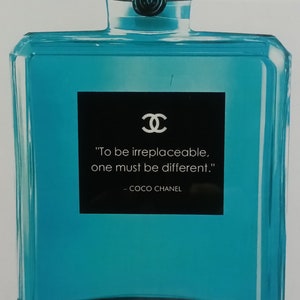 COCO, CHANEL Blue Bottle Artist Proof, 22'x 15'x Hand Signed Fairchild  Paris