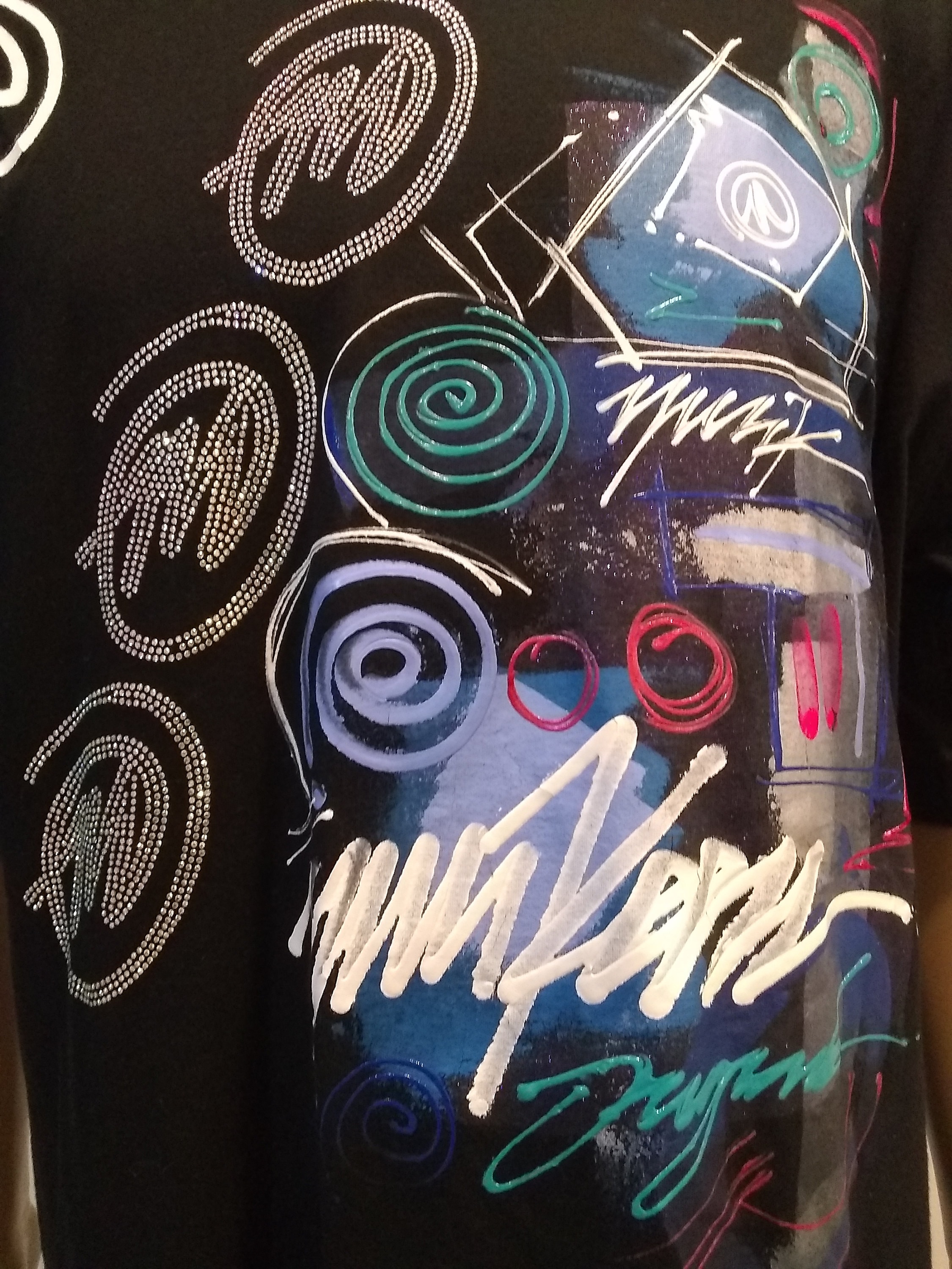 MISKEEN Original Abstract Hand-painted T-SHIRT - Etsy