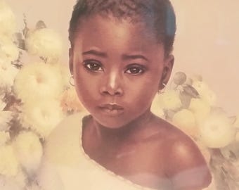 Carl Owens (1929-2002) "Little Flower" Classic Lithograph Art Print