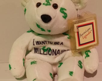 American Legends Limited Edition "Beanie Bear" With Dollar Sign Logos