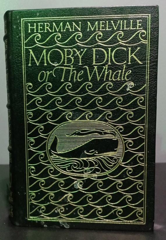 Herman Melville Classic Moby Dick Livre En Cuir Véritable Relié