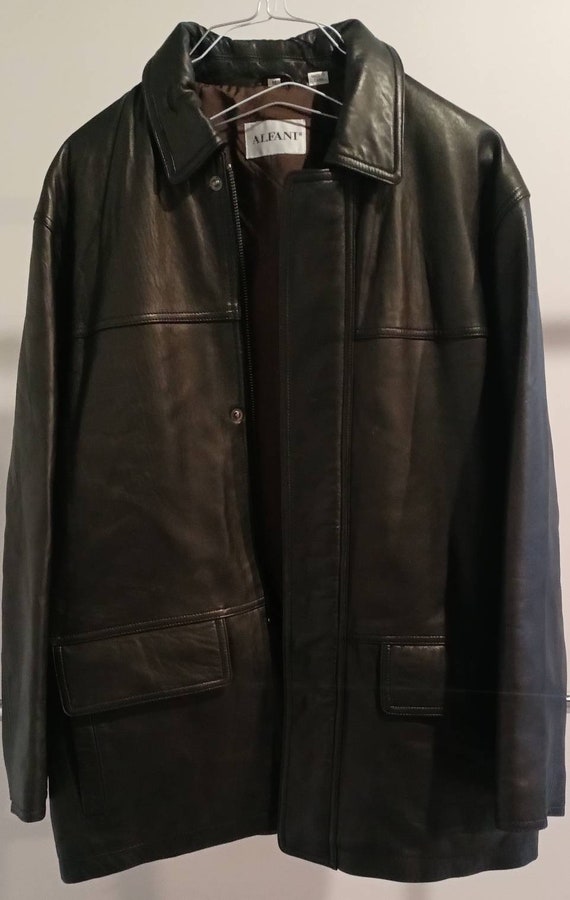 Alfani Men's Soft Genuine Leather Jacket
