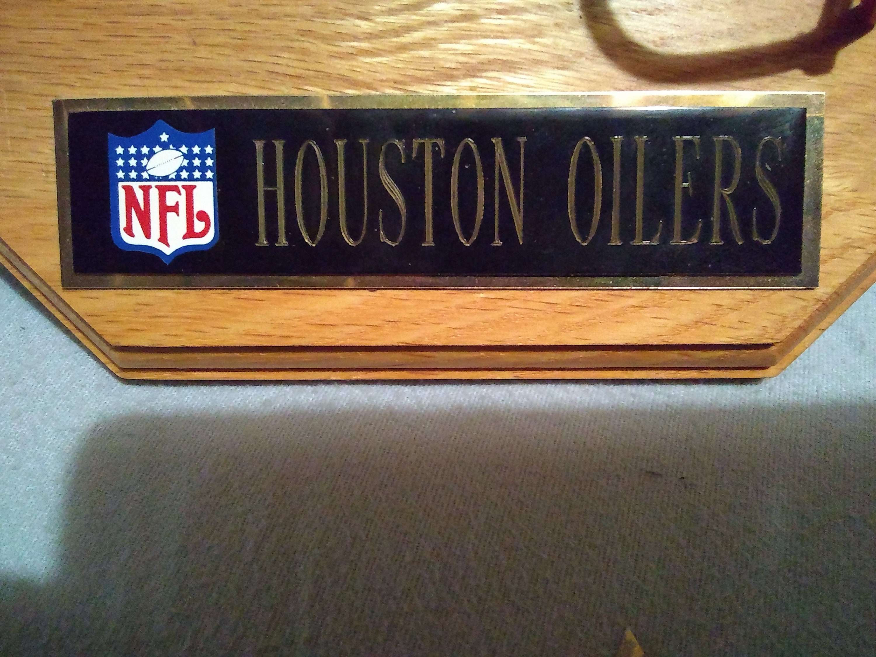 NFL Houston Oilers Wooden Wall Plaque firmado autógrafo por el Etsy