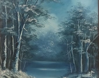 Original Oil Painting In Gilt Wood Frame Signed C711=11 (Vintage)