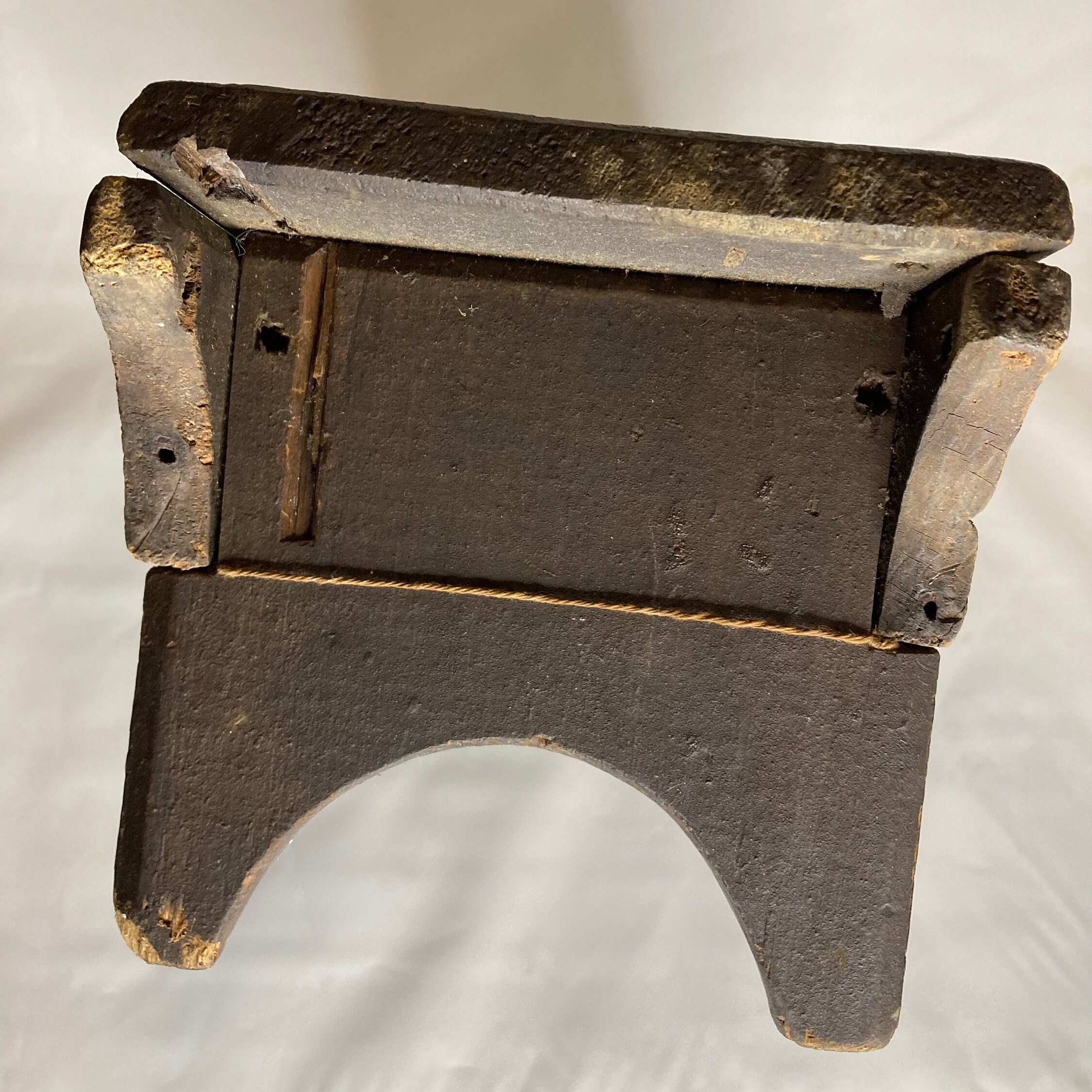Early Antique Primitive Wooden Stool From Vermont - Etsy