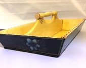 Antique Cutlery Toleware Box or Tray