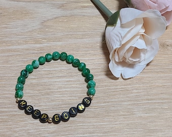 KEEP GOING | galentines gift, beaded bracelet, beaded jewelry, inspirational bracelet, gemstone beads, gemstone bracelet