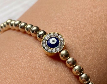 EVIL EYE DAZZLE | stocking stuffer, stocking stuffer for women, evil eye charm, evil eye, evil eye bracelet, nickel free bracelet