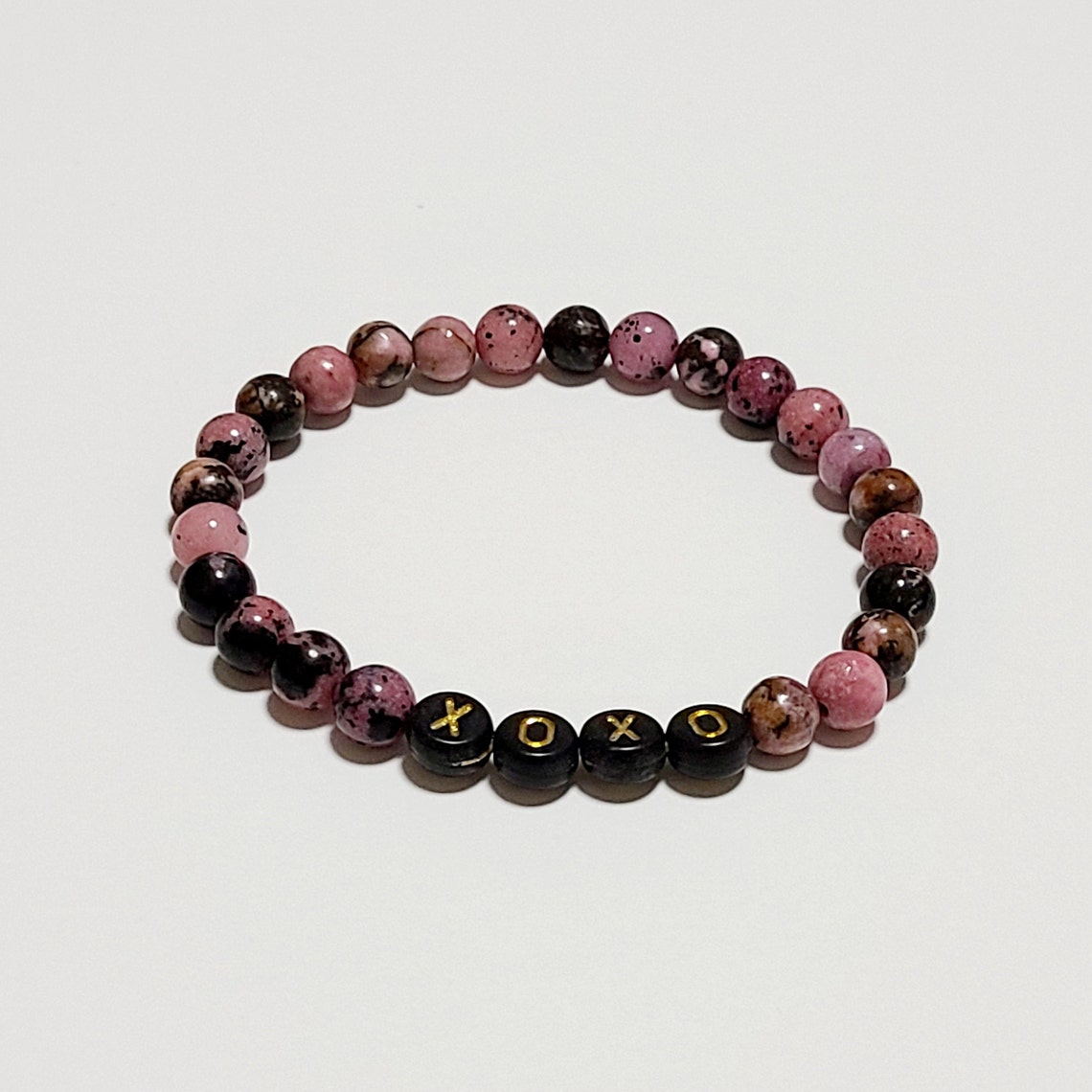 XOXO bracelet stack beaded bracelet gemstone bracelet Etsy