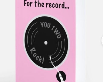For the record Wedding card