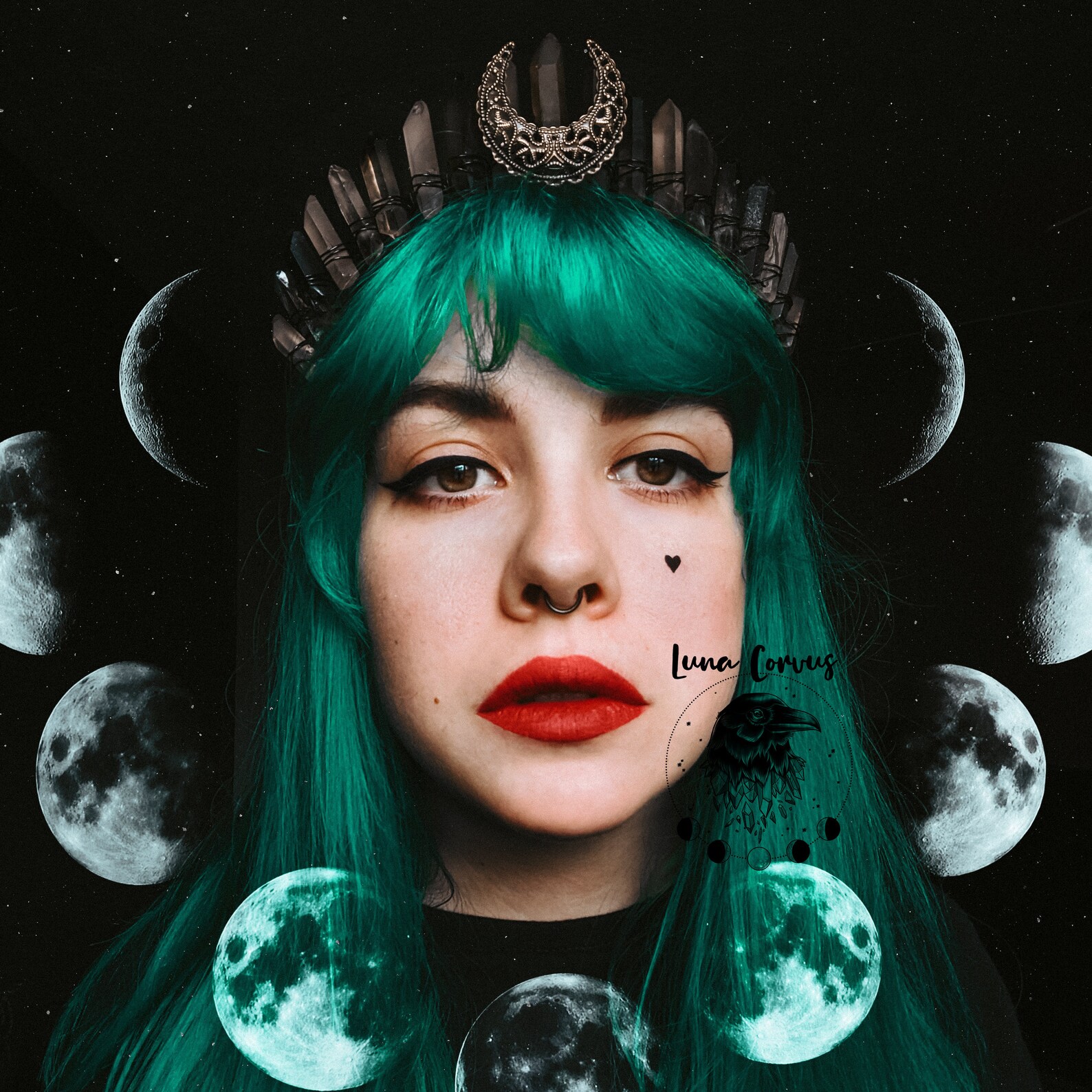 Luna ARTEMIS Smoky Quartz. Crystal Crown. Crowns. Crystals. Etsy