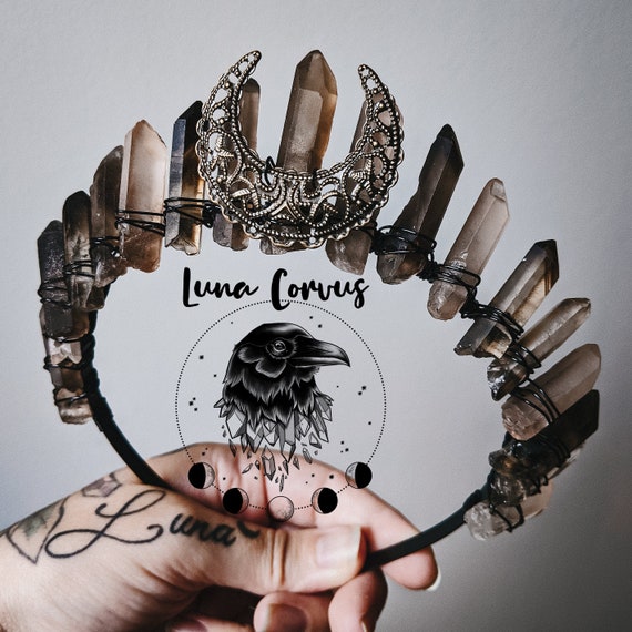 Luna ARTEMIS ~ Smoky Quartz. Crystal Crown. Crowns. Crystals  display picture 3