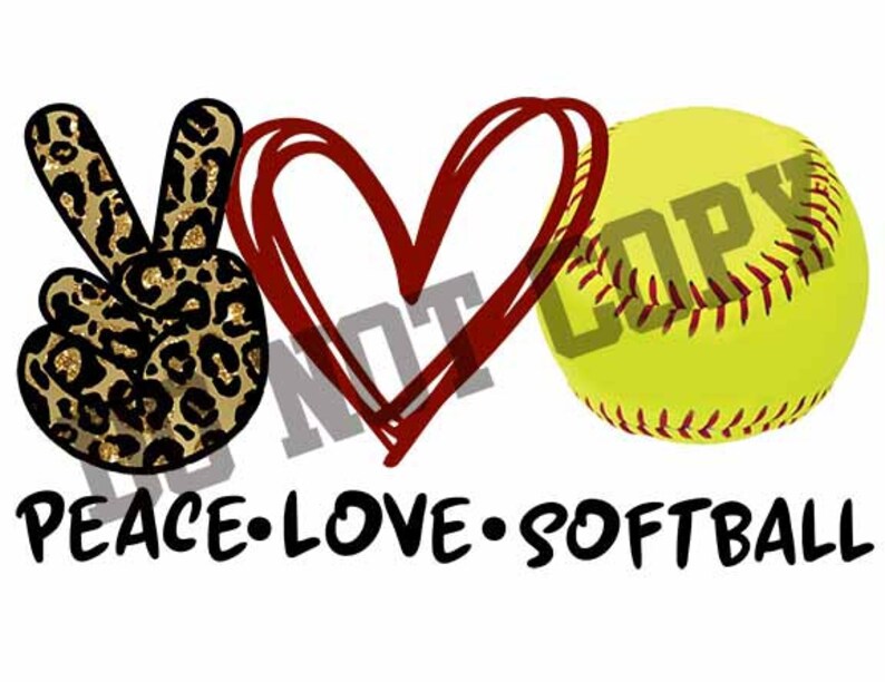 Download Peace Love Softball PNG digital download sublimation ...