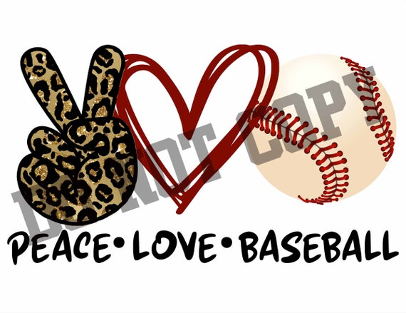 Download Peace Love Baseball PNG conception de sublimation de | Etsy