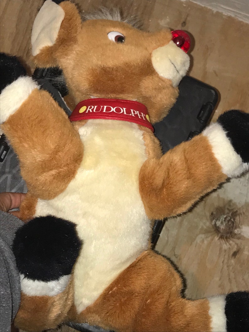 vintage stuffed rudolph