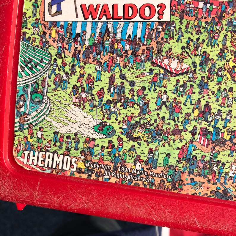 1990 Where\u2019s Waldo lunchbox /& thermos Vintage Collectable 90s Vintage Gift vintage Lunchbox Vintage Gift 90s tv 90s movie gift