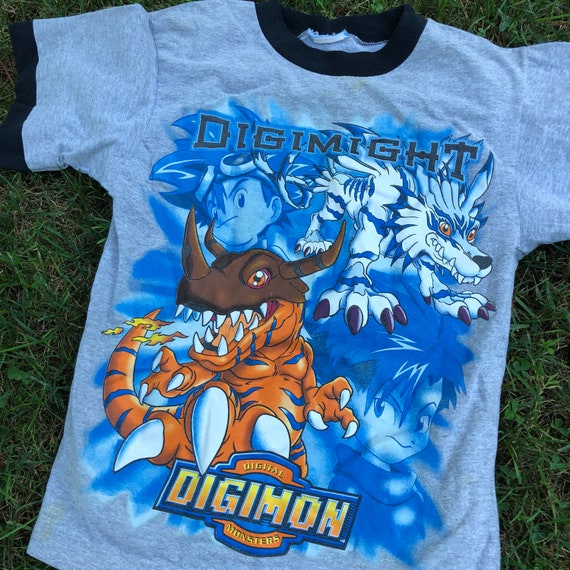 90s Vintage Digimon Shirt Vintage Big Print Shirt