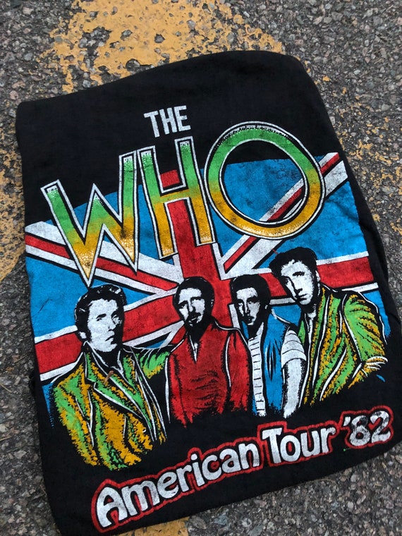 1982 The Who Shirt Band Tee 80s Vintage Tour Tee B