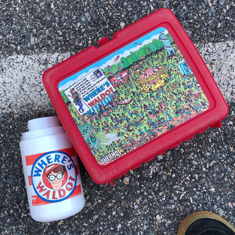 1990 Where\u2019s Waldo lunchbox /& thermos Vintage Collectable 90s Vintage Gift vintage Lunchbox Vintage Gift 90s tv 90s movie gift