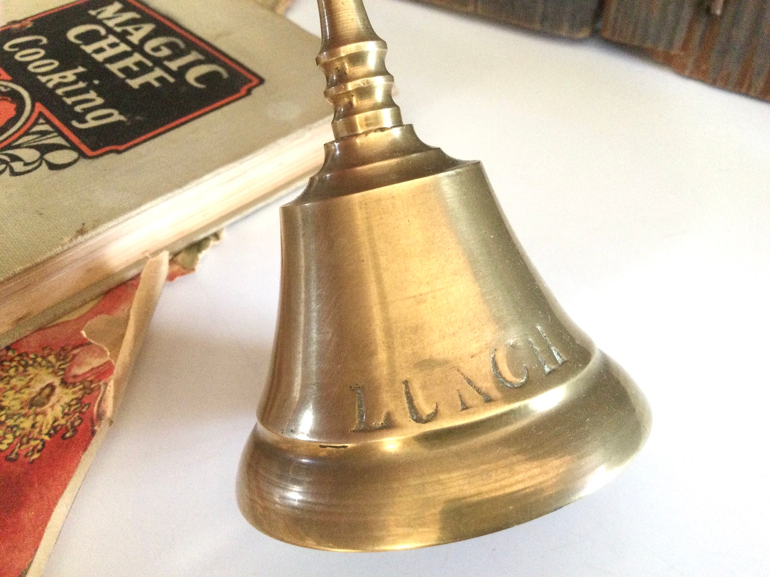 Vintage Brass Lunch Bell Small 4.75 inch Bell Brass Bell Etsy