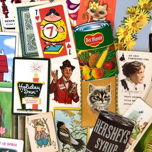 Vintage Playing Cards + Game Cards Curated LOT of 51 + + Unique Pieces! Junk Journal Art Collage Supply / Collectible Swaps / Ephemera