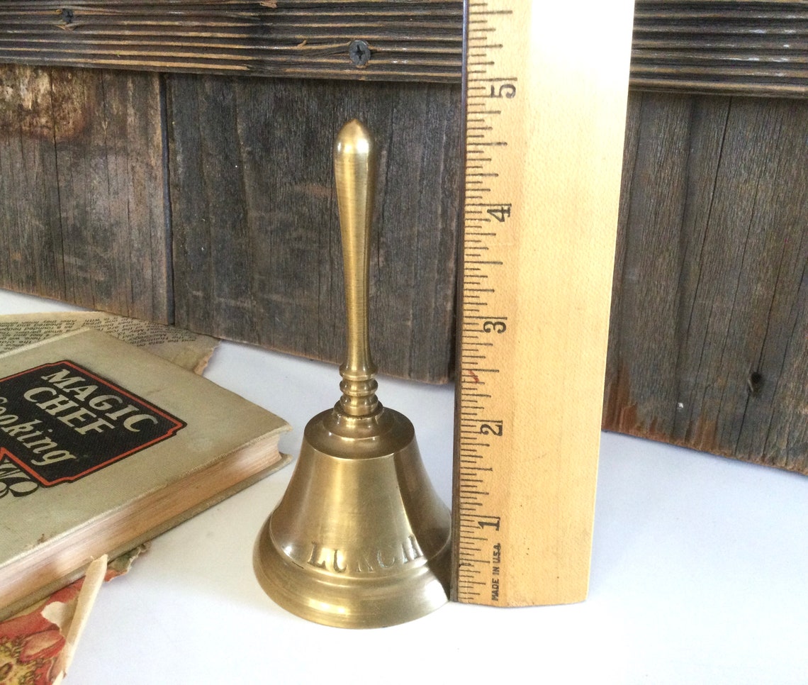 Vintage Brass Lunch Bell Small 4.75 inch Bell Brass Bell Etsy