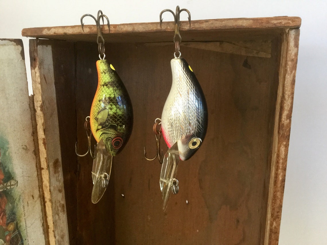 Vintage Lures 2 Rebel Fishing Lures Vintage Fishing Etsy
