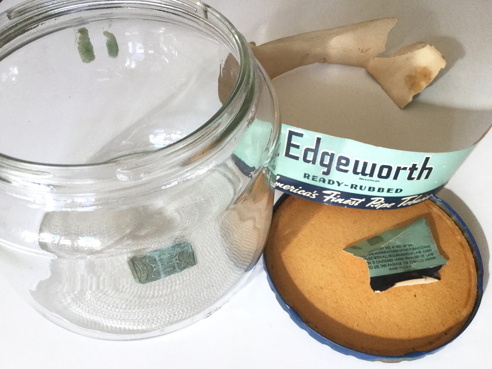 1940s Pipe Tobacco Jar Edgeworth Vintage Duraglas Jar for Etsy